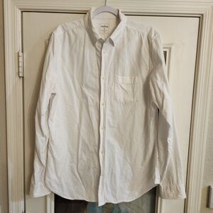 Gap The Modern Oxford OCBD LT White Large Tall Shirt